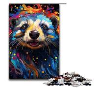 Puzzle da 1000 pezzi per adulti tema: tasso di miele psichedelico colorato ideale come regalo per tutta la famiglia 1000 pezzi (75x50 cm)