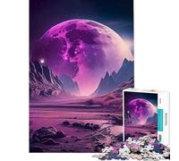 Puzzle da 1000 pezzi per adulti tema "Terra desolata viola" gioco pratico per adulti decorazione per la casa ideale come regalo (dimensioni 38x26cm)