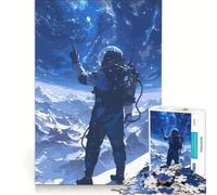 Puzzle da 1000 pezzi per adulti tema Universo e astronauti giocattolo fai-da-te interazione genitore-figlio rafforza l'amore tra le coppie 38x26cm