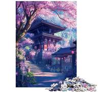 Puzzle da 1000 pezzi per adulti Tempio dei ciliegi in fiore Puzzle per adolescenti ideale per passare il tempo durante le vacanze con Babbo Natale compleanni e altre occasioni