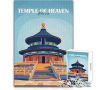 Puzzle da 1000 pezzi per adulti Tempio del Cielo, Cina, accogliente e rilassante, divertimento per il tempo libero, vestibilità perfetta, giocattolo di alta precisione, dimensioni 50x75cm
