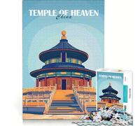 Puzzle da 1000 pezzi per adulti Tempio del Cielo Cina gioco rompicapo assemblaggio di modelli per rafforzare l'amore tra le coppie 38x26cm