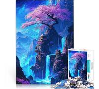Puzzle da 1000 pezzi per adulti Tempio del paesaggio onirico di Sakura Sfida difficile Ogni pezzo è unico - Gioco divertente e stimolante per tutta la famiglia 52x38cm