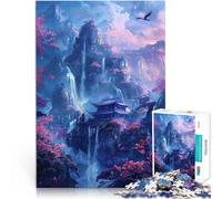 Puzzle da 1000 pezzi per adulti Tempio della Montagna Incantata Giocattolo educativo antistress offerte come regali per tutta la famiglia 38x26cm