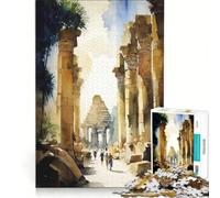 Puzzle da 1000 pezzi per adulti Tempio di Karnak Egitto giochi educativi decorazione per la casa collezione d'artista belle arti 38x52cm