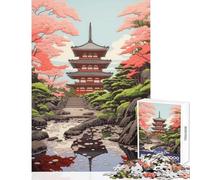 Puzzle da 1000 pezzi per adulti Tempio giapponese Dipinto Decorazione per la casa Giocattoli Regali per donne Uomini Gioco pratico Migliorare l'amore tra coppie Dimensioni 38x52cm