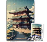 Puzzle da 1000 pezzi per adulti Temple on The Hill Goditi ore di relax tranquille e accoglienti Giocattolo artigianale durevole dal taglio netto Dimensioni 38x26cm