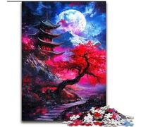 Puzzle da 1000 pezzi per adulti, templi giapponesi in cartone, Capodanno, regalo di Natale formato 38x26cm per feste, compleanni e serate di giochi in famiglia