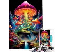 Puzzle da 1000 pezzi per adulti "Terra dei Funghi Magici" gioco rompicapo per adulti stimola la memoria e favorisce l'interazione genitore-figlio (dimensioni 38x52cm)