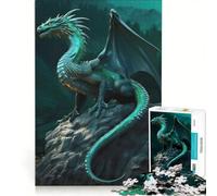 Puzzle da 1000 pezzi per adulti, Terra Verde, Drago Anziano, Gioco educativo, Migliora la memoria, compleanno e Natale 50x75cm