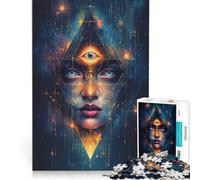 Puzzle da 1000 pezzi per adulti "Terzo Occhio Donna" gioco rompicapo assemblaggio di modelli per migliorare l'amore tra le coppie 38x52cm
