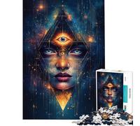 Puzzle da 1000 pezzi per adulti Terzo Occhio Donna Gioco rompicapo di logica e analisi compleanno e Natale (Dimensioni 38x26cm)