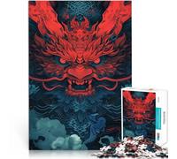 Puzzle da 1000 pezzi per adulti Teschio del diavolo Difficile da completare ma divertente e umoristico Decorazioni e regali unici per la casa 38x26cm