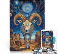 Puzzle da 1000 pezzi per adulti teschio di capra Giocattolo educativo intellettuale decomprimente perché è ideale come regalo per tutta la famiglia 52x38cm