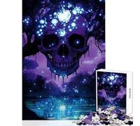 Puzzle da 1000 pezzi per adulti teschio enigmatico nella foresta mistica giocattolo educativo regalo divertente giochi educativi migliorare l'amore tra coppie dimensioni 38x26cm