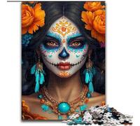 Puzzle da 1000 pezzi per adulti, teschio messicano, perfetto per adolescenti, per rafforzare i legami familiari, rompicapo e regalo fai da te per la casa, 50x75cm