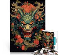 Puzzle da 1000 pezzi per adulti Testa di drago Difficile da completare ma divertente e umoristico Migliorare l'amore tra le coppie 38x26cm