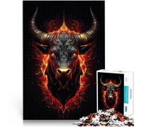 Puzzle da 1000 pezzi per adulti Testa di toro Giocattoli che creano dipendenza e sfidano l'intelligenza del cervello grande regalo 38x26cm