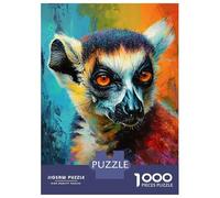 Puzzle Da 1000 Pezzi Per Adulti The Agile Lemur Monkey Puzzle Per Adulti Giochi Divertenti Decorazione Perfetta Interazione Genitore-figlio 70x50cm/1000pcs