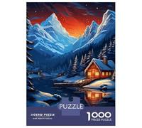 Puzzle Da 1000 Pezzi Per Adulti The Camping Winter Lodge Puzzle Per Adulti Gioco Rompicapo Difficile Sfida Educativa Difficile 70x50cm/1000pcs