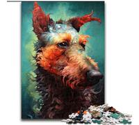 Puzzle da 1000 pezzi per adulti "The Confident Terrier" Puzzle in cartone per adulti,dimensioni 26x38cm Gioco creativo per famiglie e decorazioni per la casa,regalo di Natale perfetto per adolescenti
