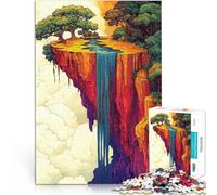 Puzzle da 1000 pezzi per adulti The Edge of Eternity - 3 cascate galleggianti Analisi e logica perché è ideale come regalo per tutta la famiglia 38x26cm