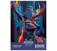 Puzzle Da 1000 Pezzi Per Adulti The Majestic Deer Puzzle Per Adulti Giochi Rilassanti Sfida Difficile Regalo Di Compleanno, Regali, 38x26cm/1000pcs
