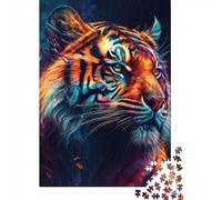Puzzle da 1000 pezzi per adulti The Mighty Tiger Puzzle Set per famiglie Puzzle in legno Brain Challenge Puzzle 1000 pezzi (75x50 cm)