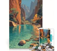 Puzzle da 1000 pezzi per adulti: The Narrows a Zion in autunno, gioco pratico, allena la mente e la mano, ogni pezzo è unico 50x75cm