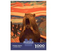 Puzzle Da 1000 Pezzi Per Adulti The Scream Capybara Puzzle Antistress Giocattoli Difficili Regali Unici Per Compleanno E Natale 38x26cm/1000pcs