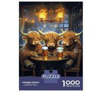 Puzzle Da 1000 Pezzi Per Adulti Three Bulls at The Bar Puzzle Per Adolescenti Giochi Rilassanti Migliora La Memoria Regali Unici Per Compleanno E Natale 38x26cm/1000pcs