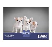 Puzzle Da 1000 Pezzi Per Adulti Three Chihuahua Puppies Puzzle Per Adulti Gioco Rompicapo Assemblaggio Di Modelli Difficile E Impegnativo 38x26cm/1000pcs