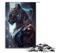 Puzzle da 1000 pezzi per adulti Thunder Tiger Alpha Family Fun con poster abbinato e foglio di quiz 75x50 cm