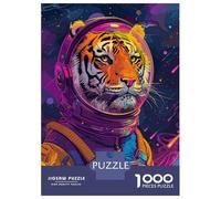 Puzzle Da 1000 Pezzi Per Adulti Tiger Astronaut Space Puzzle Per Adulti Giochi Rilassanti Sfida Difficile Regalo Di Compleanno, Regali, 38x26cm/1000pcs
