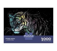 Puzzle Da 1000 Pezzi Per Adulti Tiger in Neon Hues Puzzle Per Adolescenti Gioco Rompicapo Decorazione Per La Casa È Ideale Come Regalo 70x50cm/1000pcs