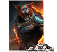 Puzzle da 1000 pezzi per adulti tigre barbari guerriero compito di pensiero 26 x 38 cm rafforza l'amore tra coppie per adolescenti dai 14 anni in su