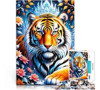 Puzzle da 1000 pezzi per adulti Tigre di fantasia Antistress Vacanza in patria Uccidere il tempo è ideale come regalo per tutta la famiglia 52x38cm