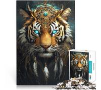 Puzzle da 1000 pezzi per adulti Tigre favolosa Giocattoli educativi per l'apprendimento Giochi per famiglie per la decorazione della casa 75x50cm