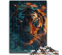 Puzzle da 1000 pezzi per adulti Tigre malvagia 1000 pezzi per adolescenti, per gioco educativo sfida giocattolo affare come regalo per tutta la famiglia 38x26cm