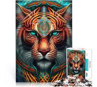 Puzzle da 1000 pezzi per adulti Tigre Meravigliosa Fatto di legno per età 14+ Difficile da completare ma divertente e umoristico Grande regalo misurare：50x75cm