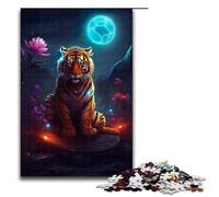 Puzzle da 1000 pezzi per adulti Tigre mistica su Marte Puzzle per gioco educativo Sfida Giocattolo Opera d'arte Regalo 75x50cm