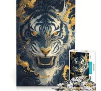 Puzzle da 1000 pezzi per adulti Tigre Nebbia Dorata Gioco rompicapo Assemblaggio di modelli Migliora l'amore tra le coppie 38x52cm