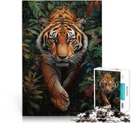 Puzzle da 1000 pezzi per adulti Tigre nella giungla Giocattoli educativi per l'apprendimento Giochi per famiglie Regalo di opere d'arte 38x26cm