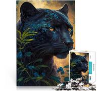 Puzzle da 1000 pezzi per adulti Tigre Nera Oro Antistress Vacanza in patria Uccidere il tempo Migliorare l'amore tra le coppie 75x50cm
