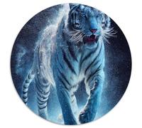 Puzzle da 1000 pezzi per adulti, tigre siberiana nella tempesta di neve, puzzle in cartone, attività per la casa per feste, compleanni e serate di giochi in famiglia (67,5x67,5 cm)