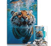 Puzzle da 1000 pezzi per adulti Tigre sottomarina, sfida difficile antistress, ogni pezzo è unico - gioco divertente e stimolante per tutta la famiglia (38x26cm)