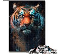 Puzzle da 1000 pezzi per adulti, Tigre Spaziale, in cartone, per stimolare l'interazione familiare e stimolare il cervello, sfida di attività per famiglie(26x38cm)