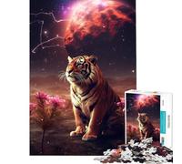 Puzzle da 1000 pezzi per adulti "Tigre su Marte" - Gioco impossibile - Gioco educativo - Sfida - Giocattolo divertente - Regalo per migliorare la memoria (Dimensioni 38x52cm)