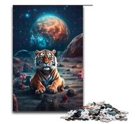 Puzzle da 1000 pezzi per adulti Tigre su Marte Puzzle per gioco educativo Sfida Giocattolo Opera d'arte Regalo 75x50cm