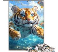 Puzzle da 1000 pezzi per adulti Tigre tuffatrice, adatto a persone dai 14 anni in su, giochi educativi, regali di Babbo Natale segreto, 50x75cm